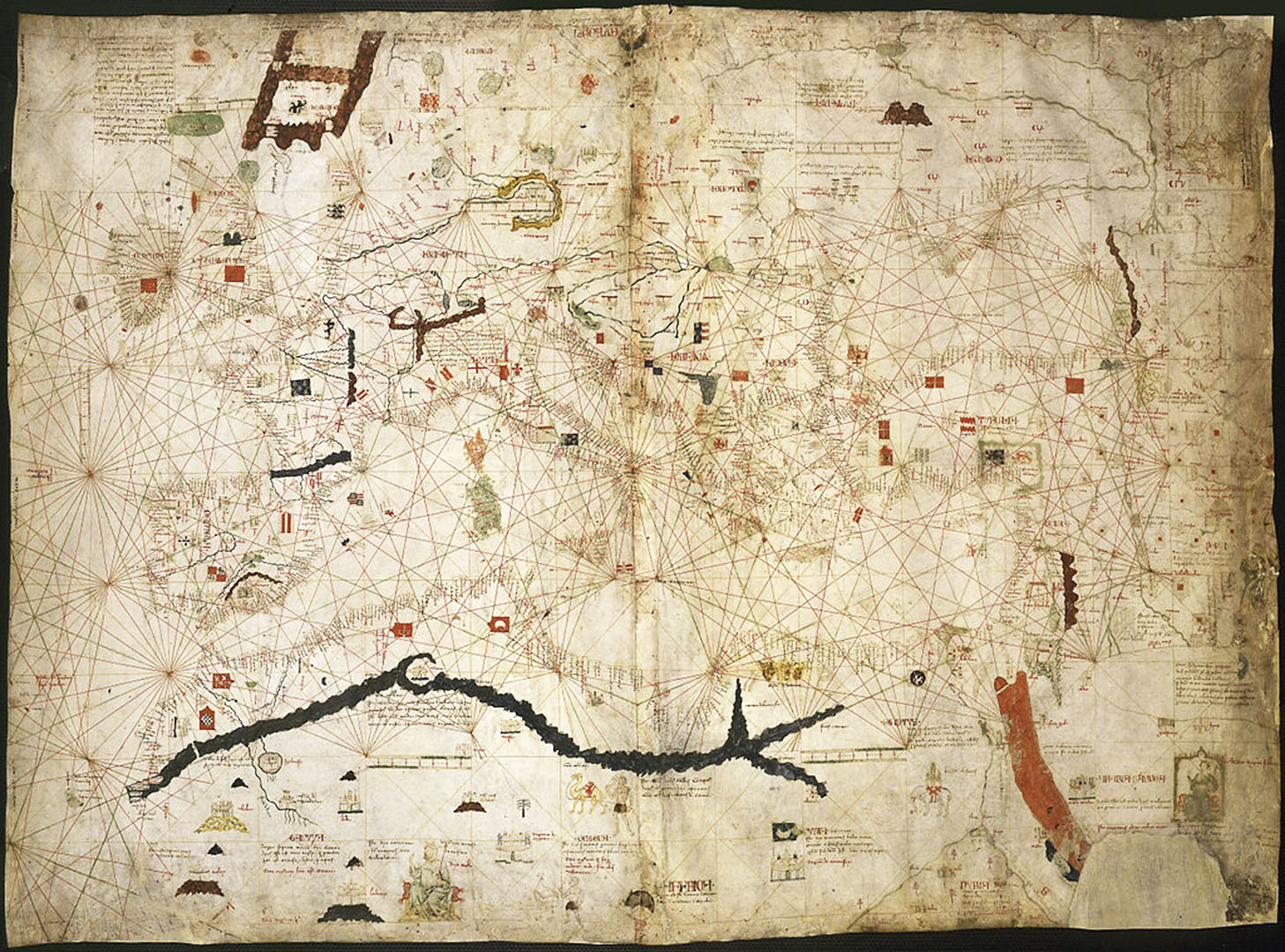 1339 – die Weltkarte des Angelino Dulcert.
