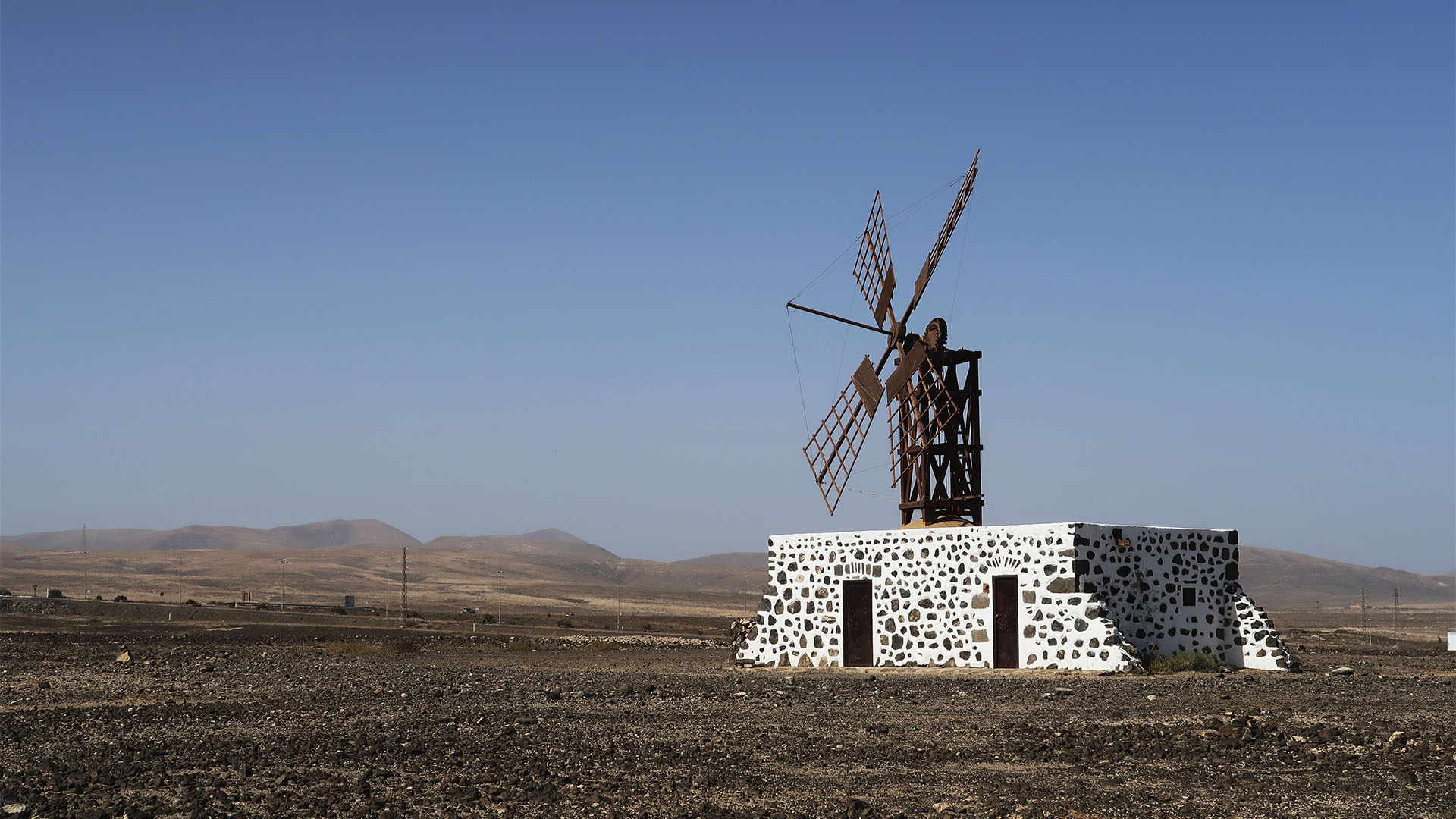 Die Windmühle von Puerto Lajas Fuerteventura.