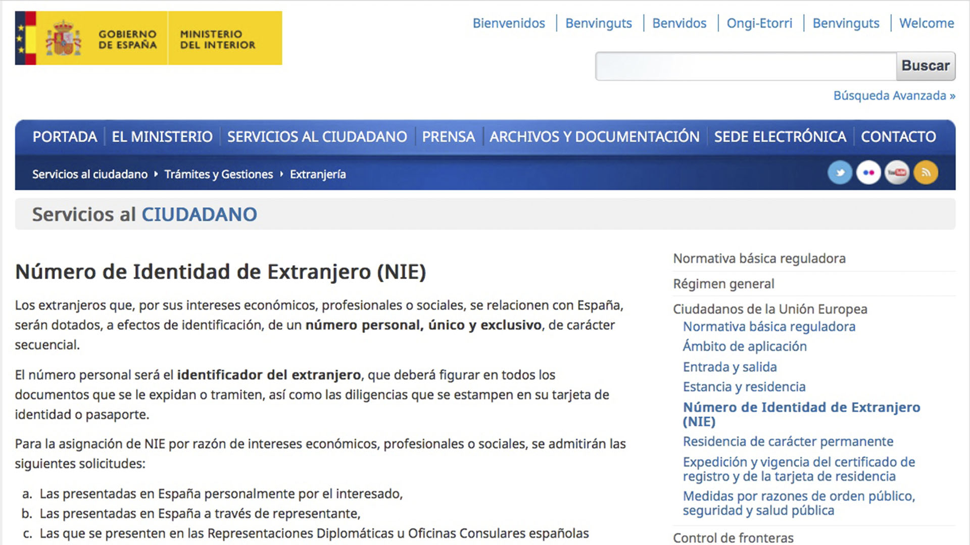 Meldepflicht und Steuernummer in Spanien – residencia + NIE.