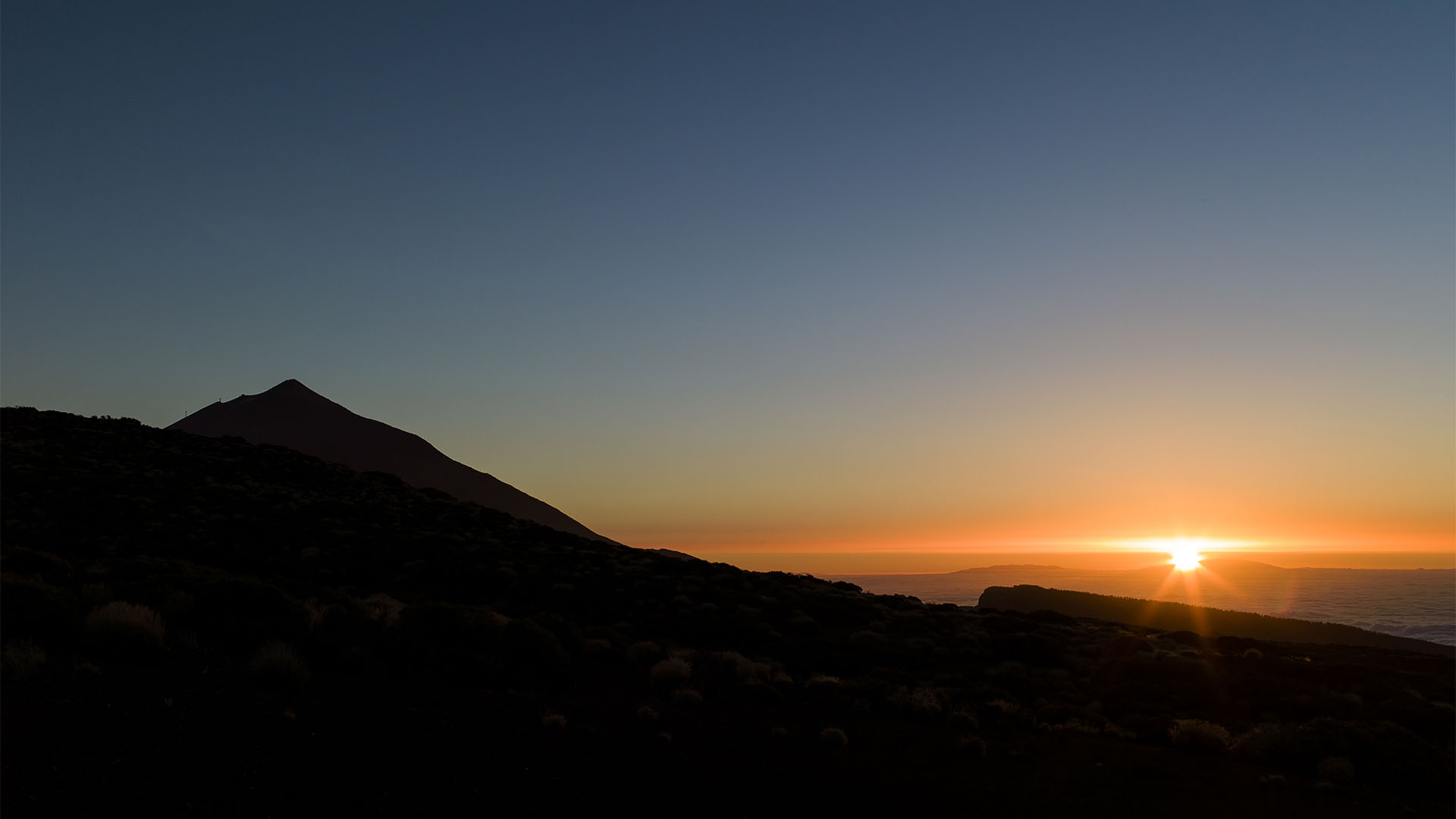 Sonnenuntergang am Pico del Teide Teneriffa.