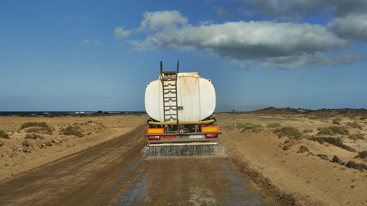Pisten Sanierung Dezember 2023 El Cotillo - Majanicho Fuerteventura.
