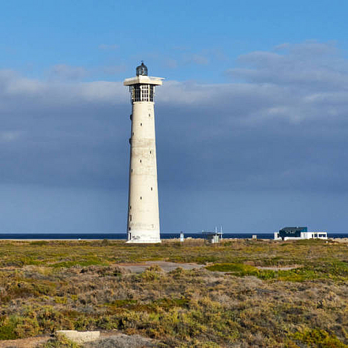 Salzwiesen und Leuchtturm von Morro Jable Fuerteventura.