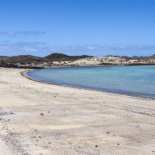 Lagune La Concha Isla de Lobos Fuerteventura.