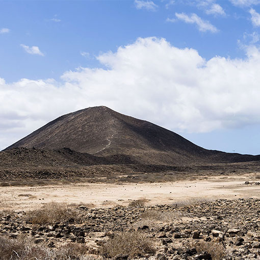 Montaña de la Caldera Isla de Lobos Fuerteventura.