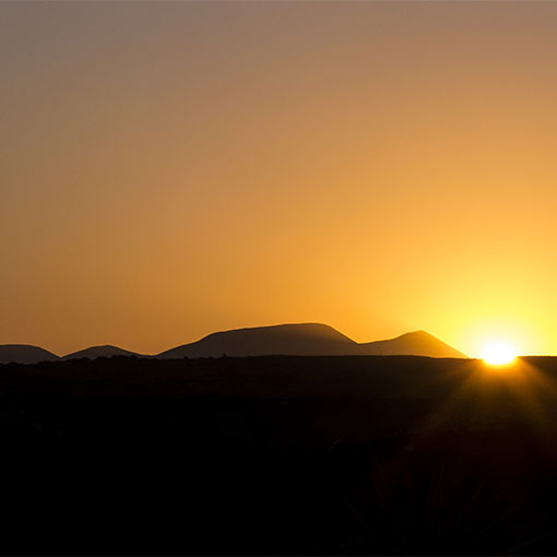 Sonnenaufgang – frühmorgens im Malpais.