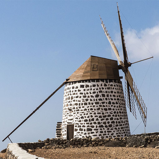 Die Windmühlen von Villaverde Fuerteventura.