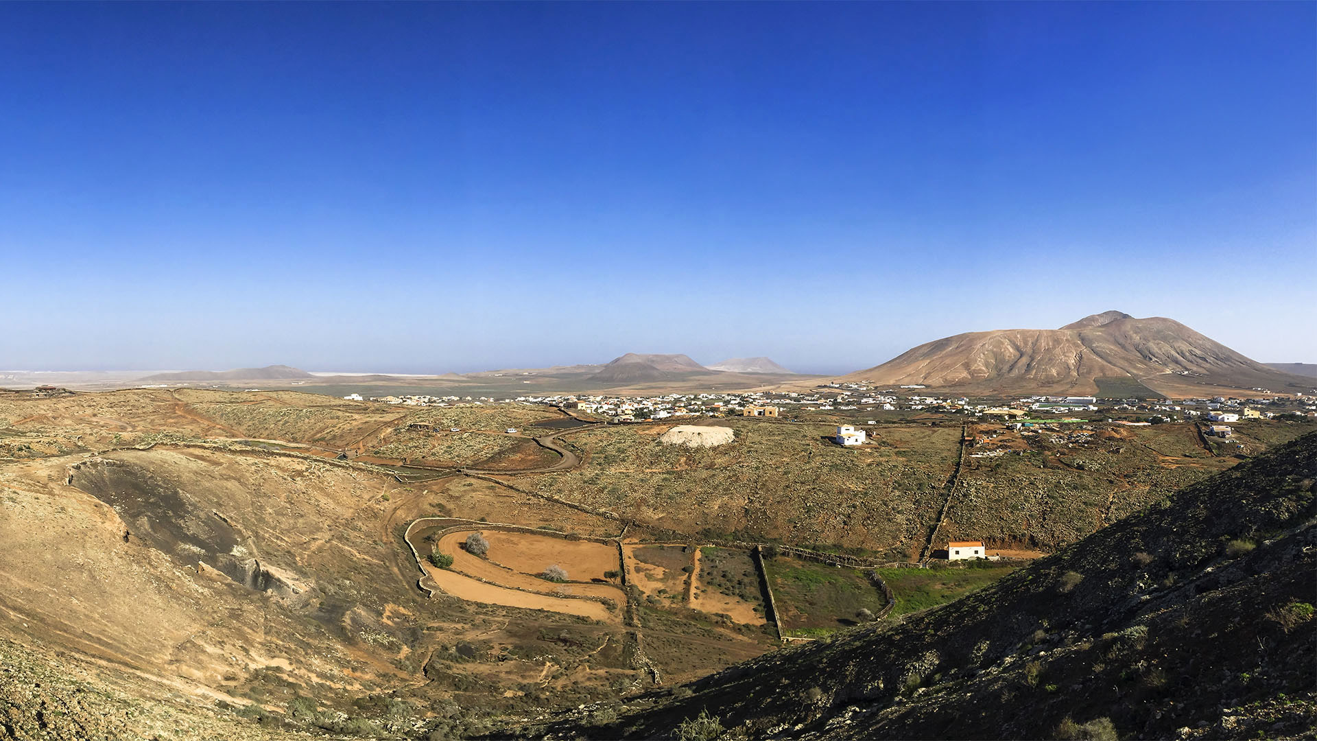 Der Ausblick vom Montaña de los Saltos Villaverde Fuerteventura.