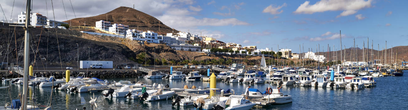 Die Stadt Gran Tarajal auf Fuerteventura.