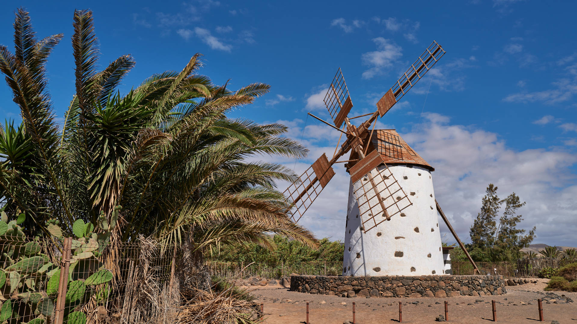 Die Windmühle von El Roque auf Fuerteventura.