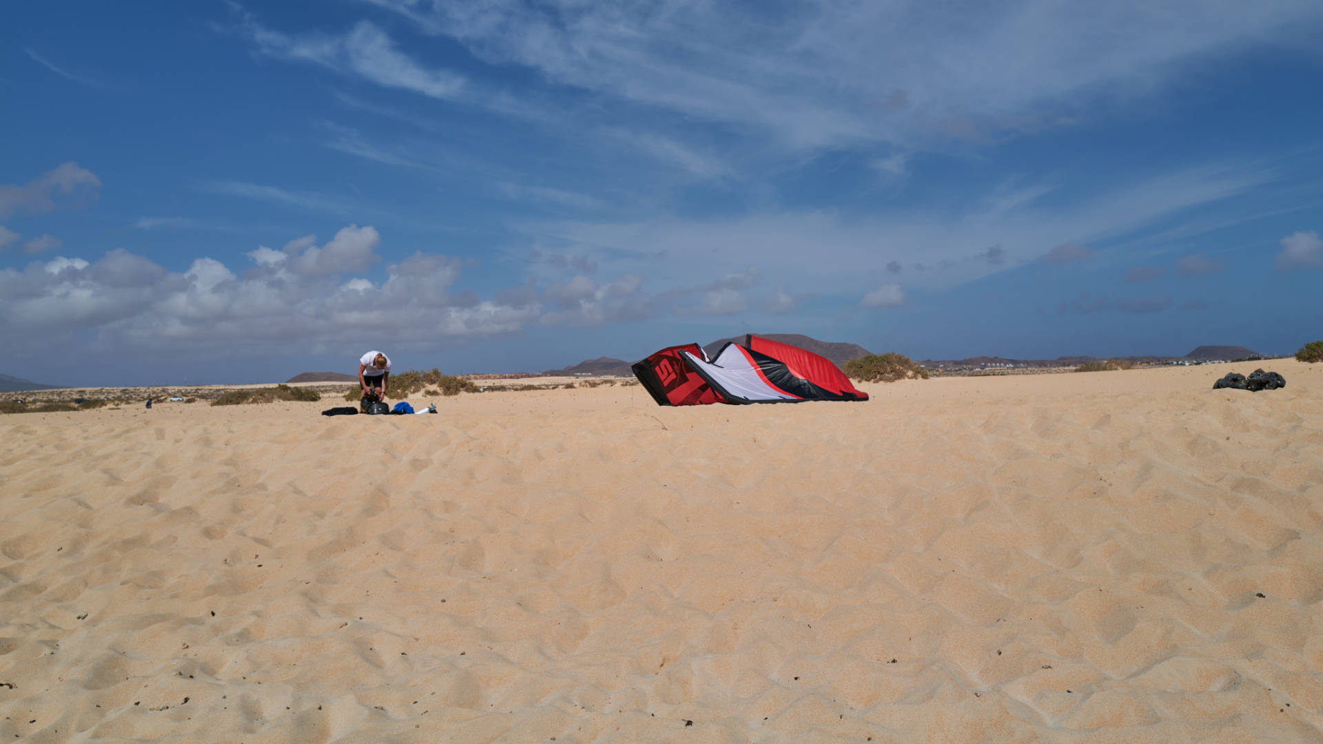 Playa del Pozo El Jable Dunas de Corralejo Fuerteventura.