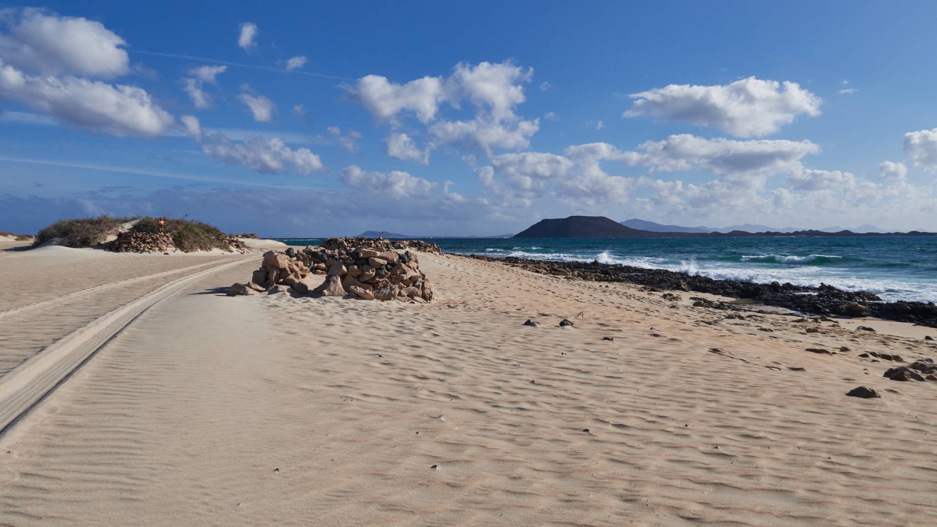 Playa del Médano El Jable Dunas de Corralejo Fuerteventura.