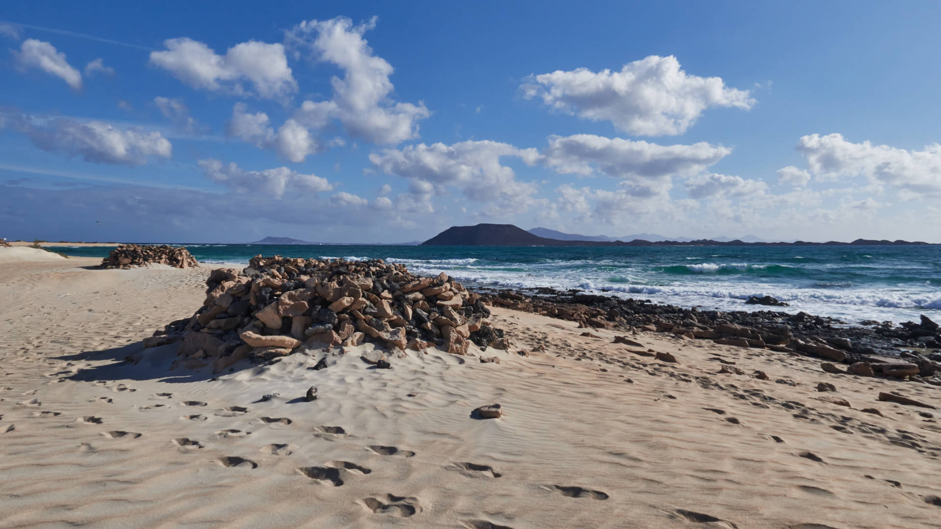 Playa del Médano El Jable Dunas de Corralejo Fuerteventura.
