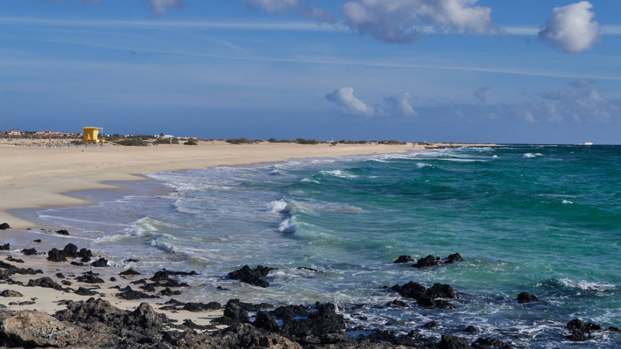 Playa del Viejo El Jable Dunas de Corralejo Fuerteventura.