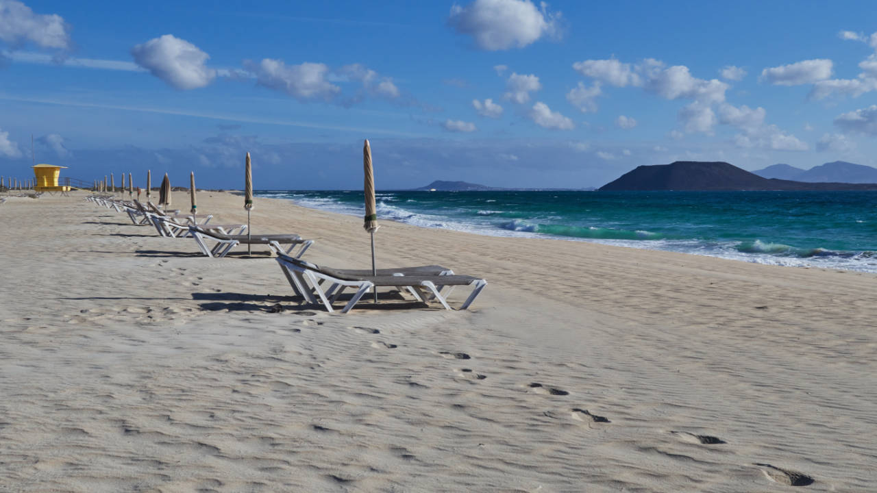 Playa del Viejo El Jable Dunas de Corralejo Fuerteventura.