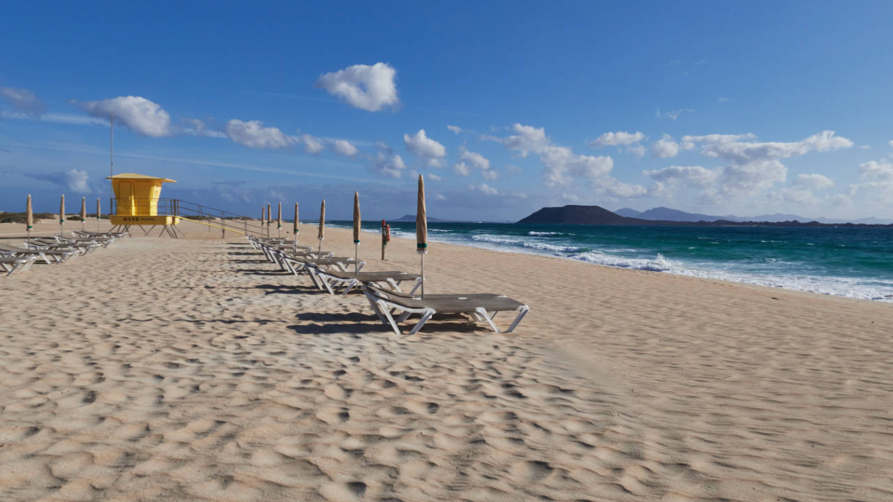 Playa del Viejo El Jable Dunas de Corralejo Fuerteventura.