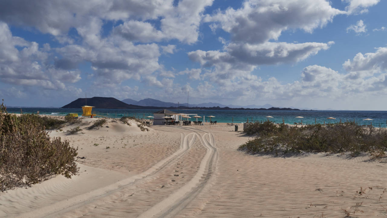 Playa del Viejo El Jable Dunas de Corralejo Fuerteventura.