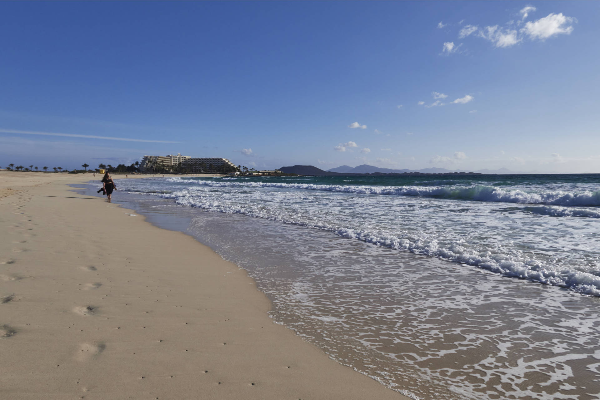 Playa Larga El Jable Corralejo Playa Fuerteventura.