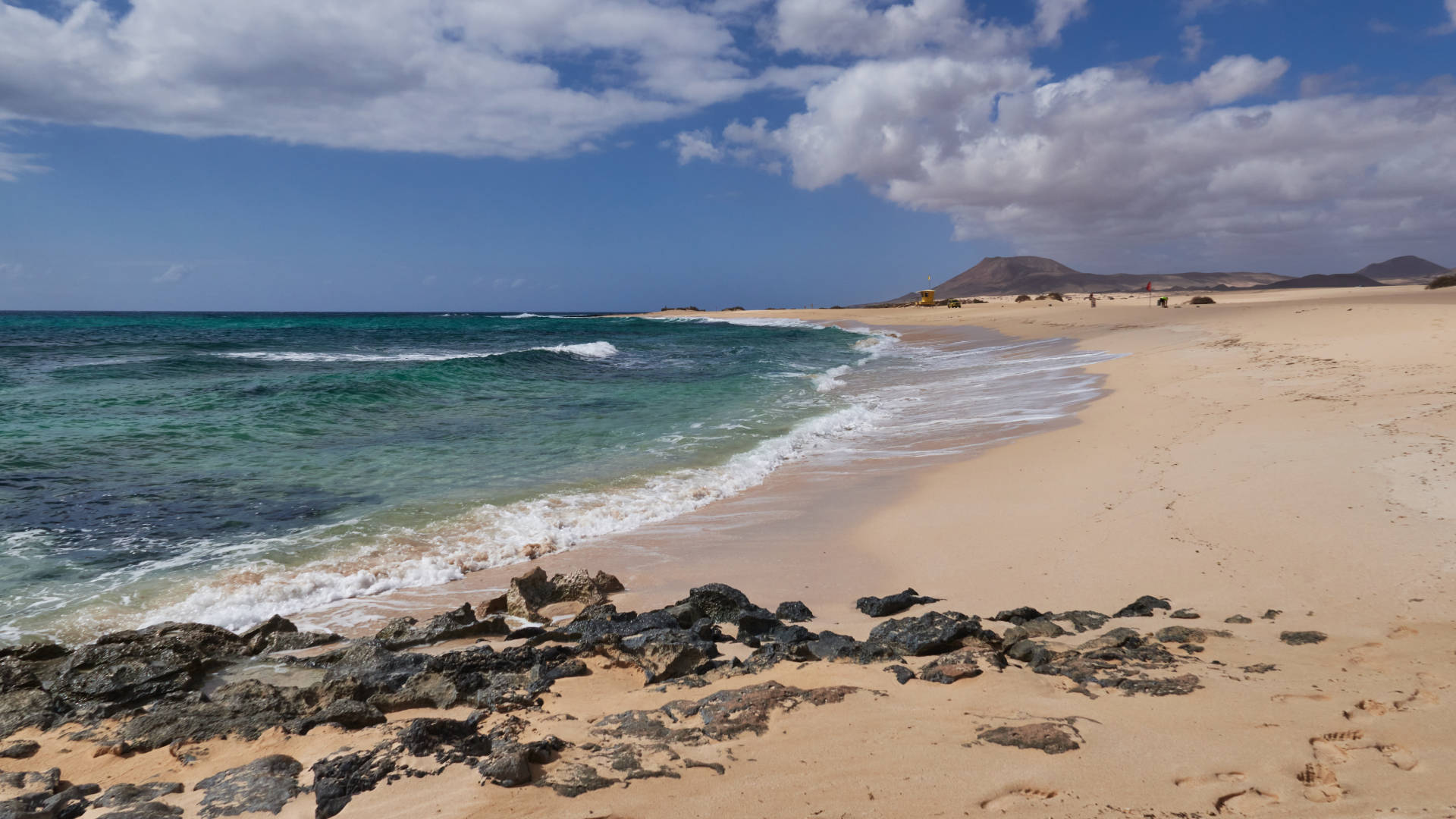 Playa del Dromidero El Jable Dunas de Corralejo Fuerteventura.