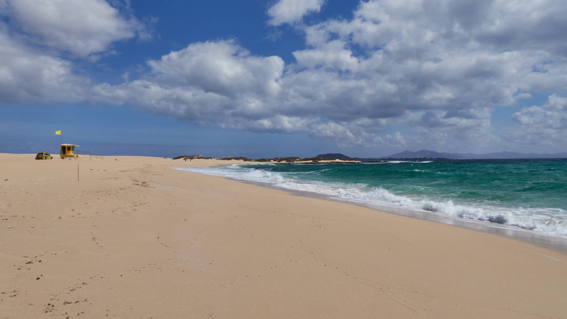 Playa del Dromidero El Jable Dunas de Corralejo Fuerteventura.