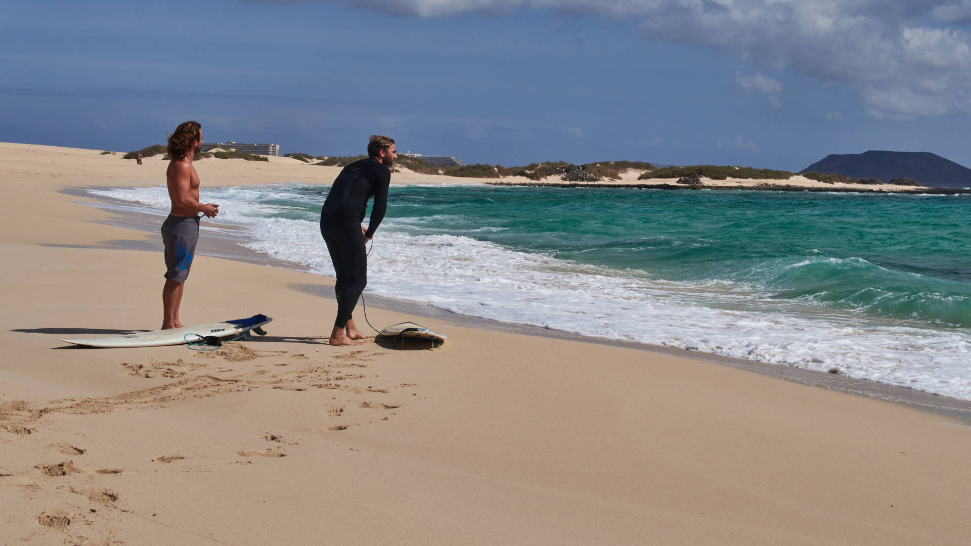 Playa del Dromidero El Jable Dunas de Corralejo Fuerteventura.