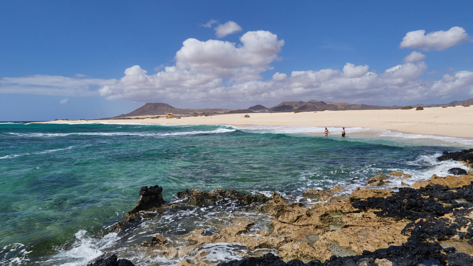 Playa del Dromidero El Jable Dunas de Corralejo Fuerteventura.