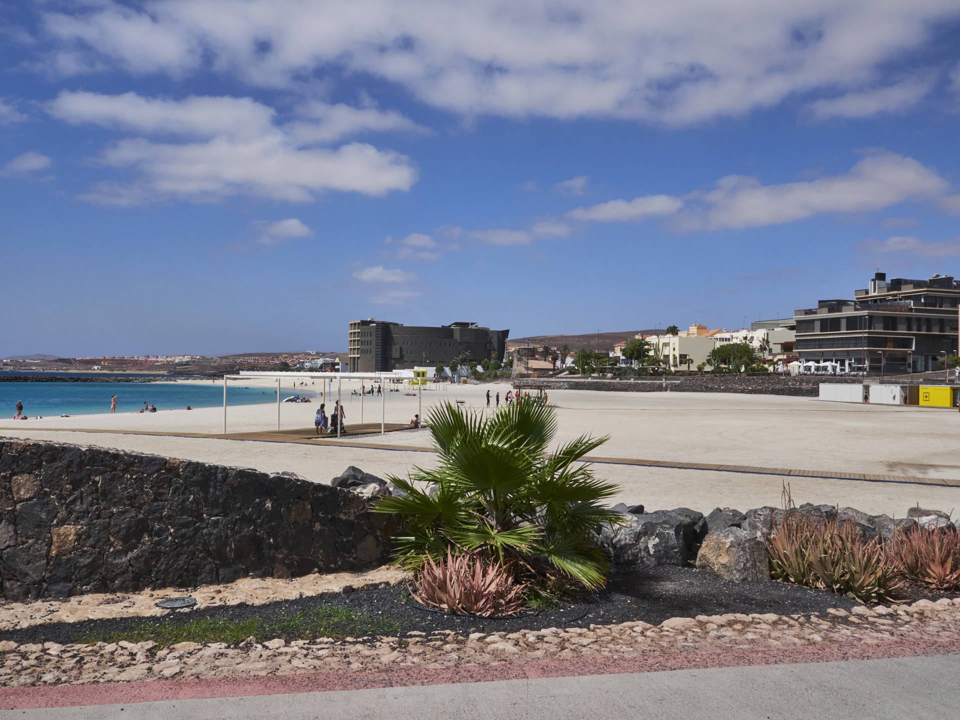 Der Strand Playa de los Pozos Puerto del Rosario Fuerteventura.