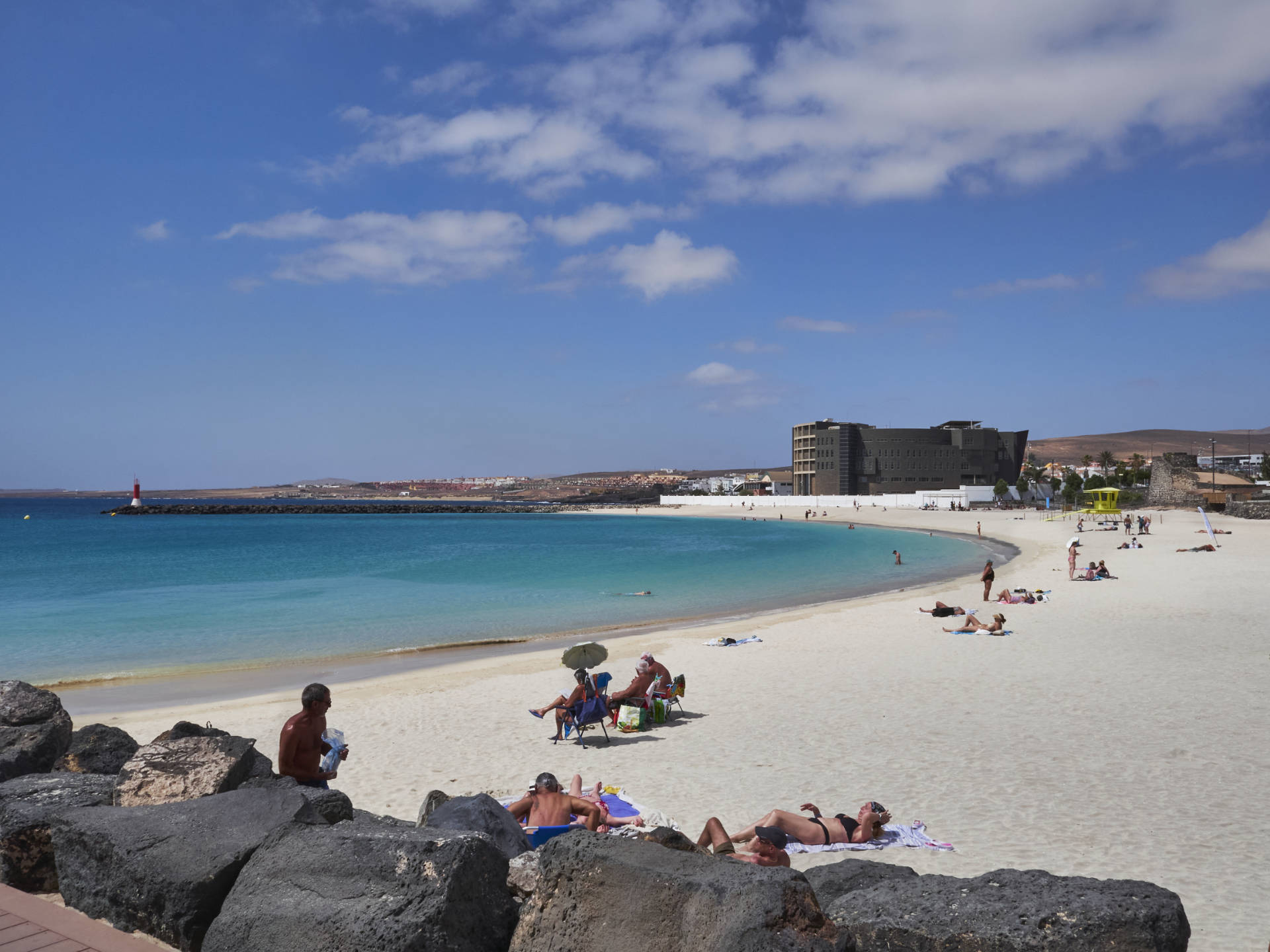 Der Strand Playa de los Pozos Puerto del Rosario Fuerteventura.