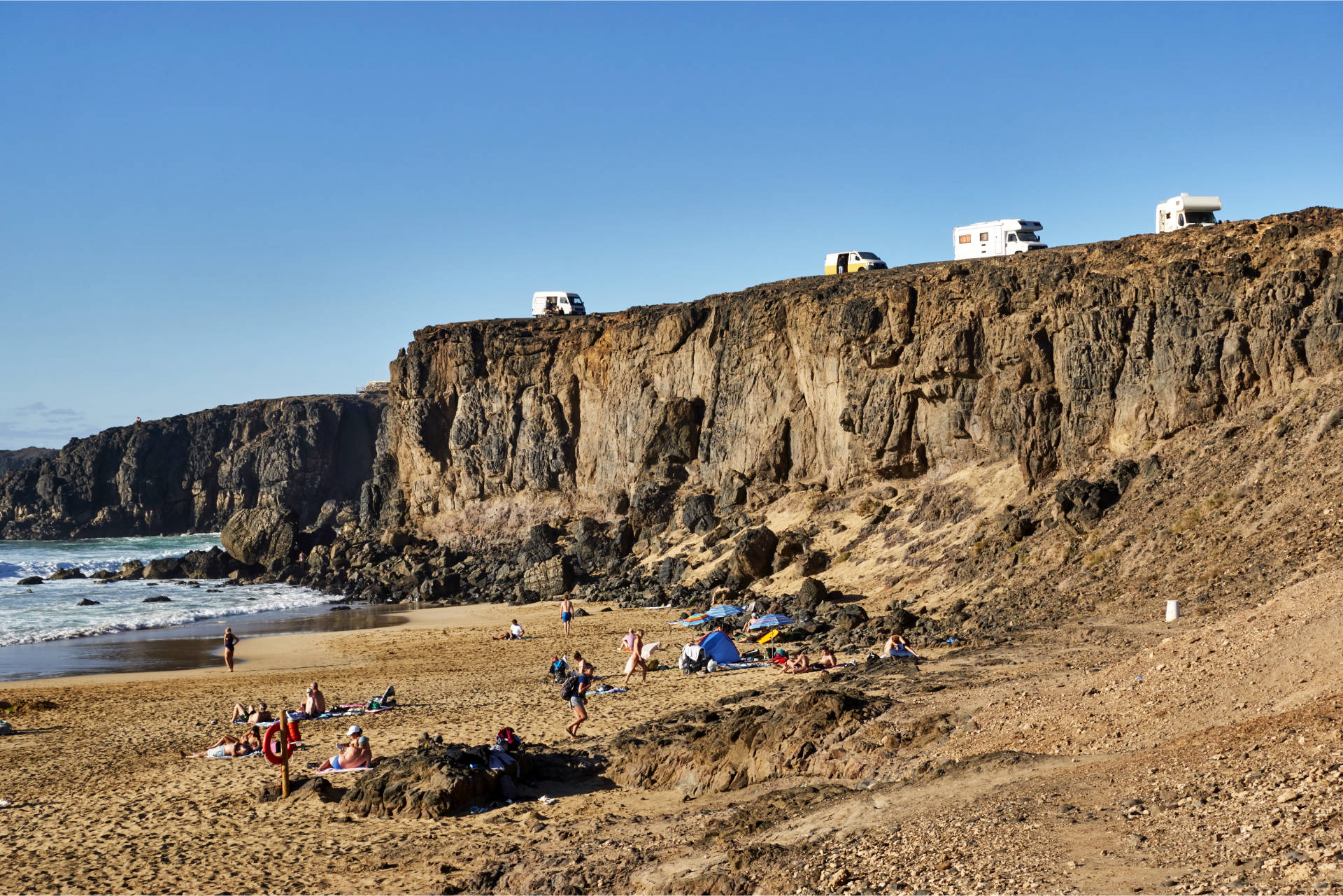 Playa del Castillo aka Piedra Playa El Cotillo Fuerteventura.