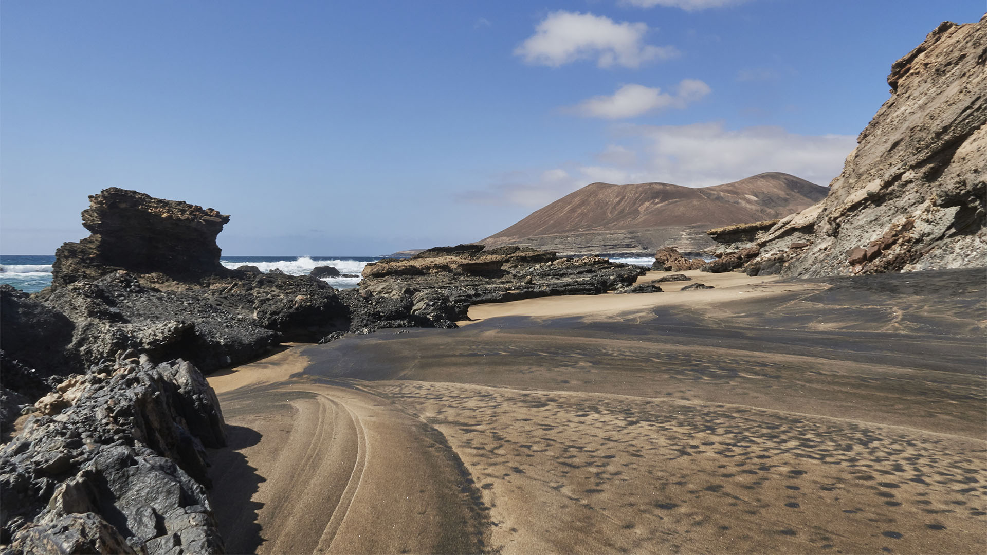 Der Strand Playa de la Solapa nahe des Ortes Pájara.