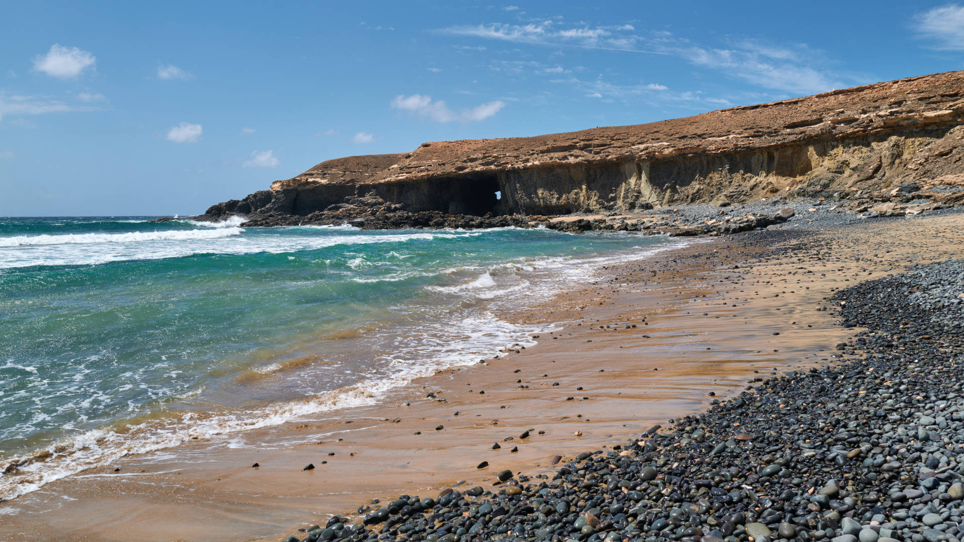 Der Strand Playa de Garcey nahe Pájara Fuerteventura.