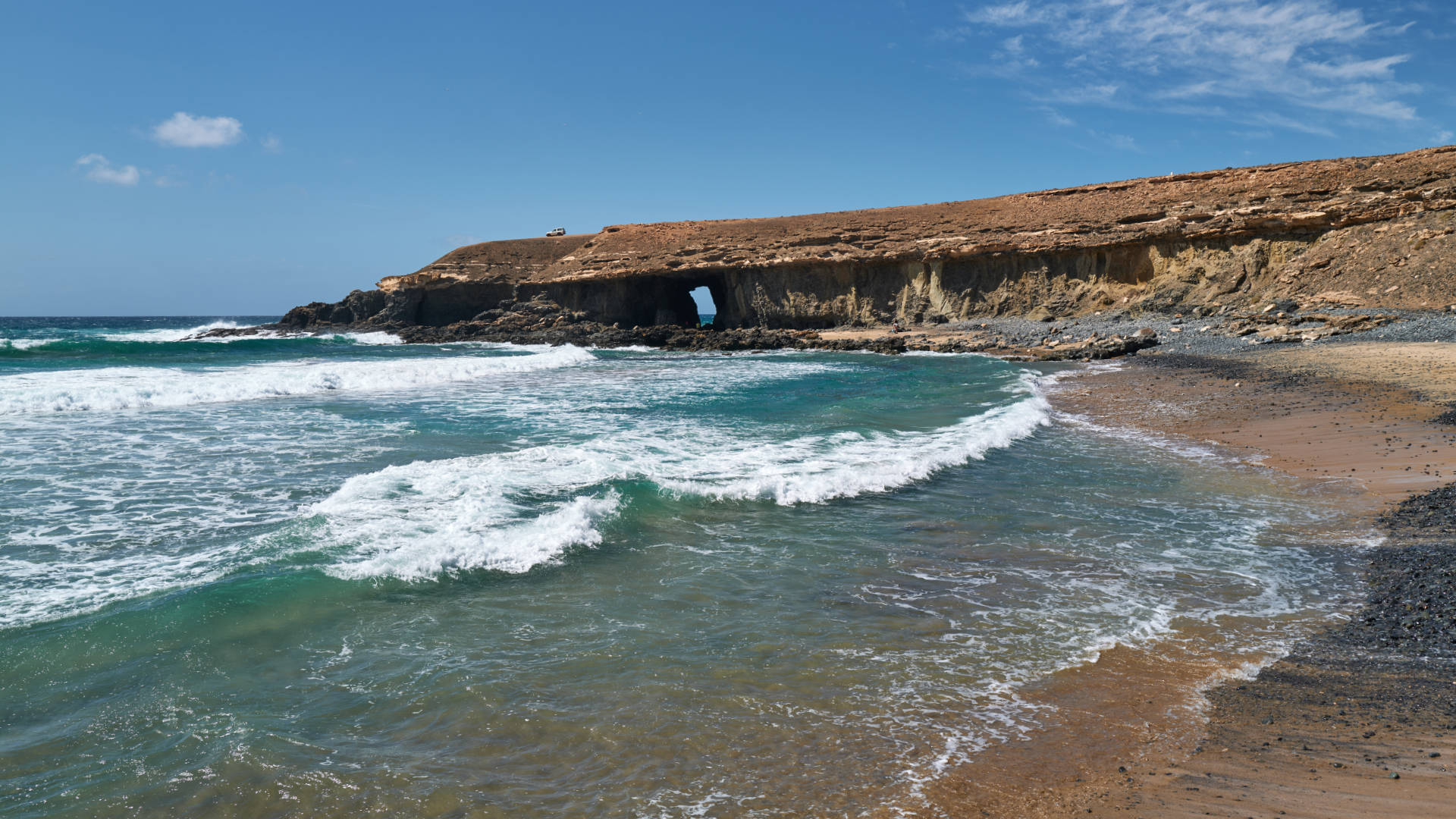 Der Strand Playa de Garcey nahe Pájara Fuerteventura.