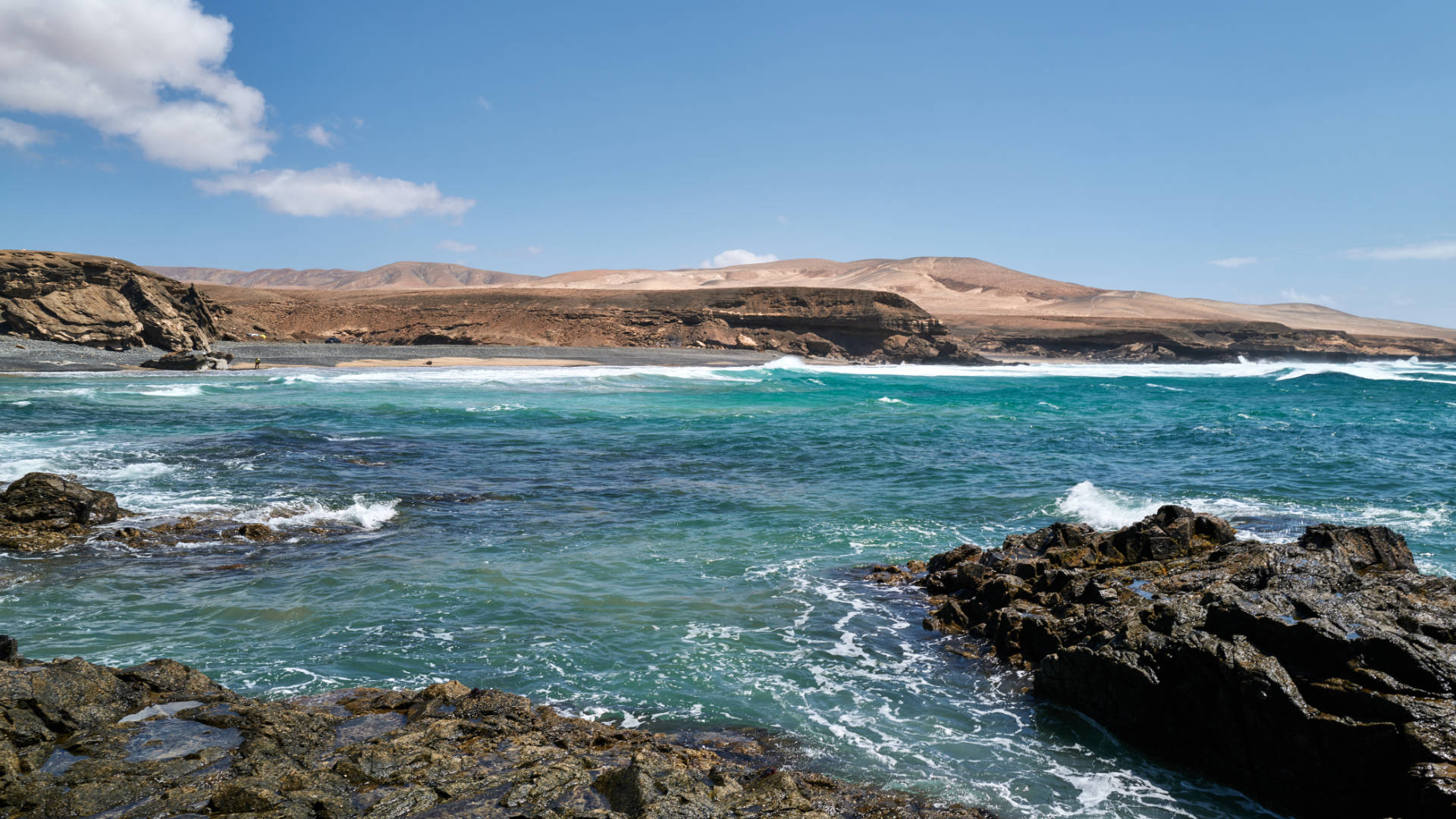 Der Strand Playa de Garcey nahe Pájara Fuerteventura.