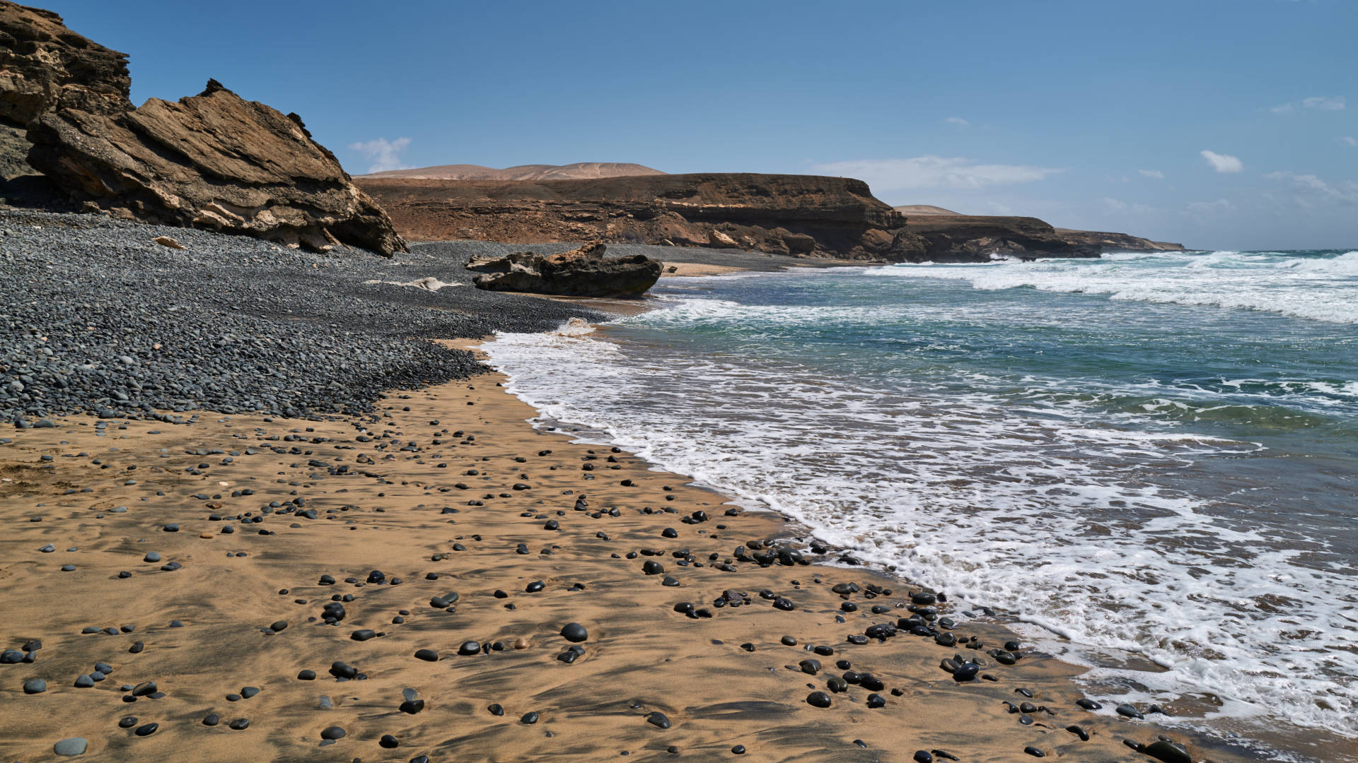 Der Strand Playa de Garcey nahe Pájara Fuerteventura.