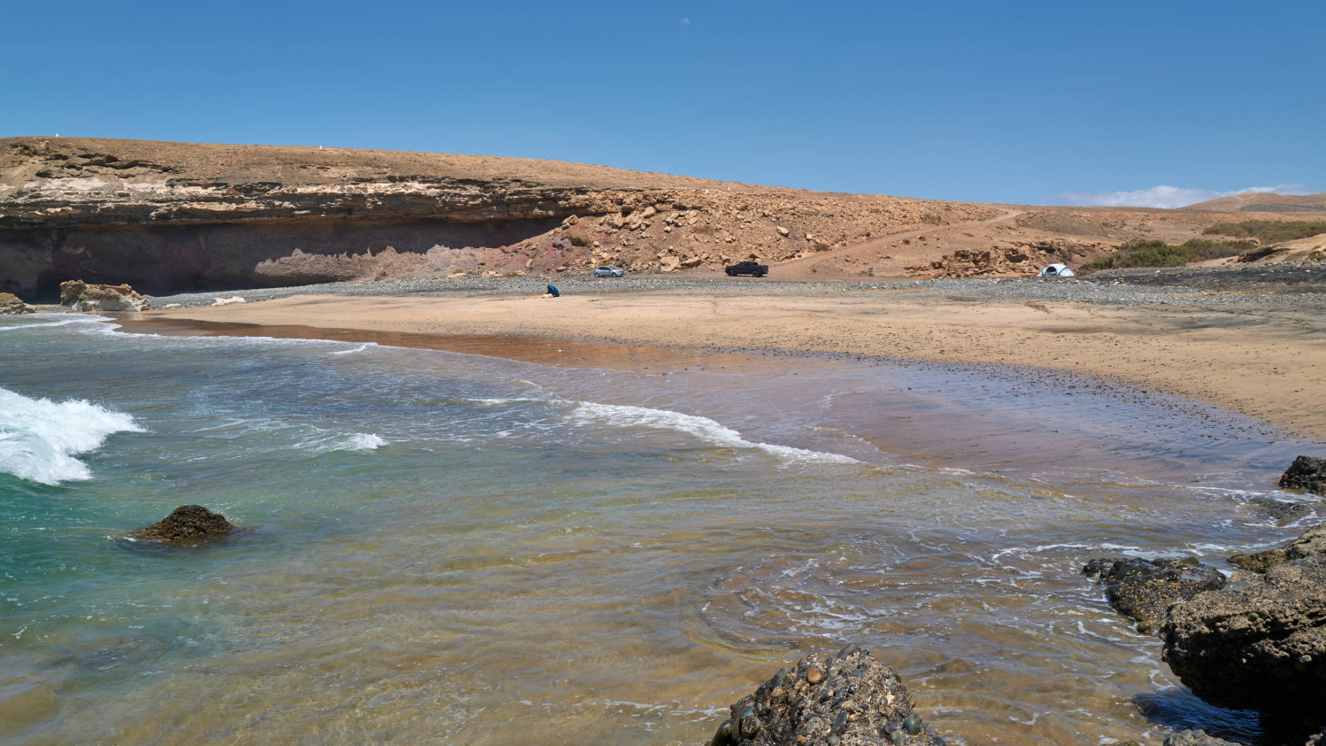Der Strand Playa de Vigocho nahe Pájara Fuerteventura.