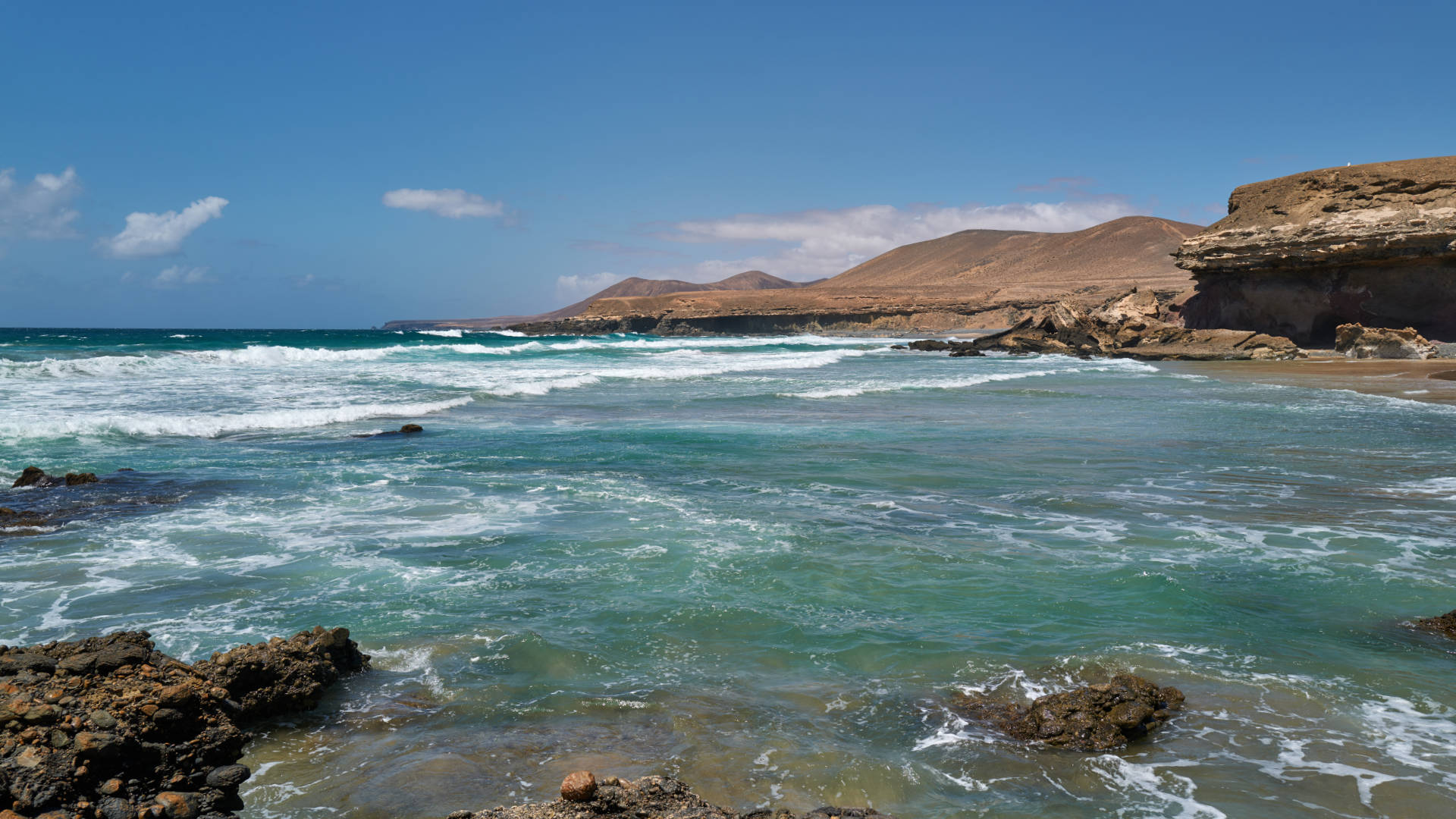 Der Strand Playa de Vigocho nahe Pájara Fuerteventura.