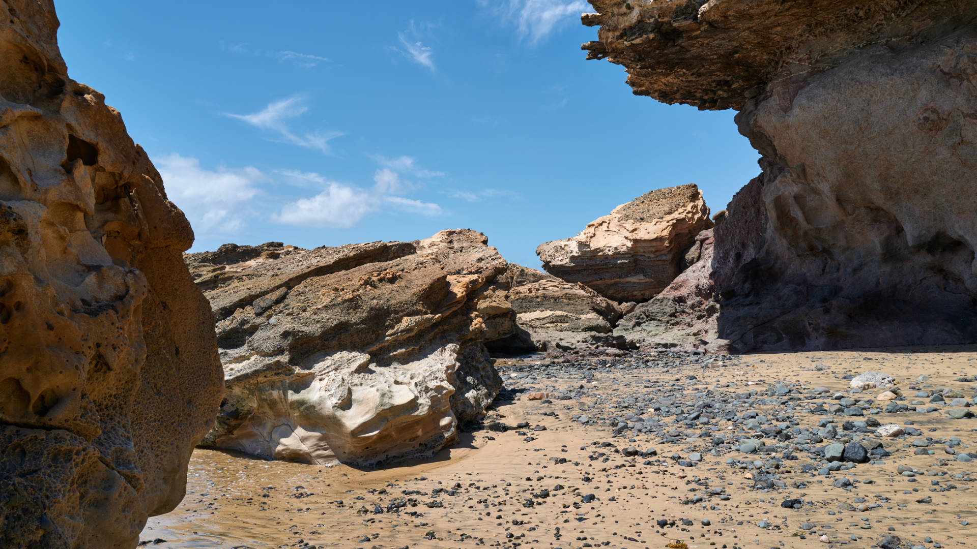 Der Strand Playa de Vigocho nahe Pájara Fuerteventura.