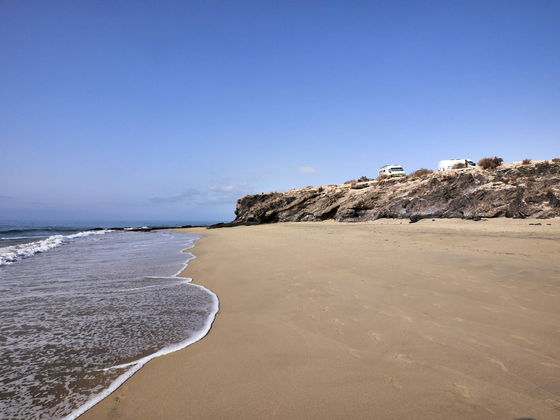 Fuerteventura – Playa de Jandía aka Playa Esmeralda am frühen Morgen.
