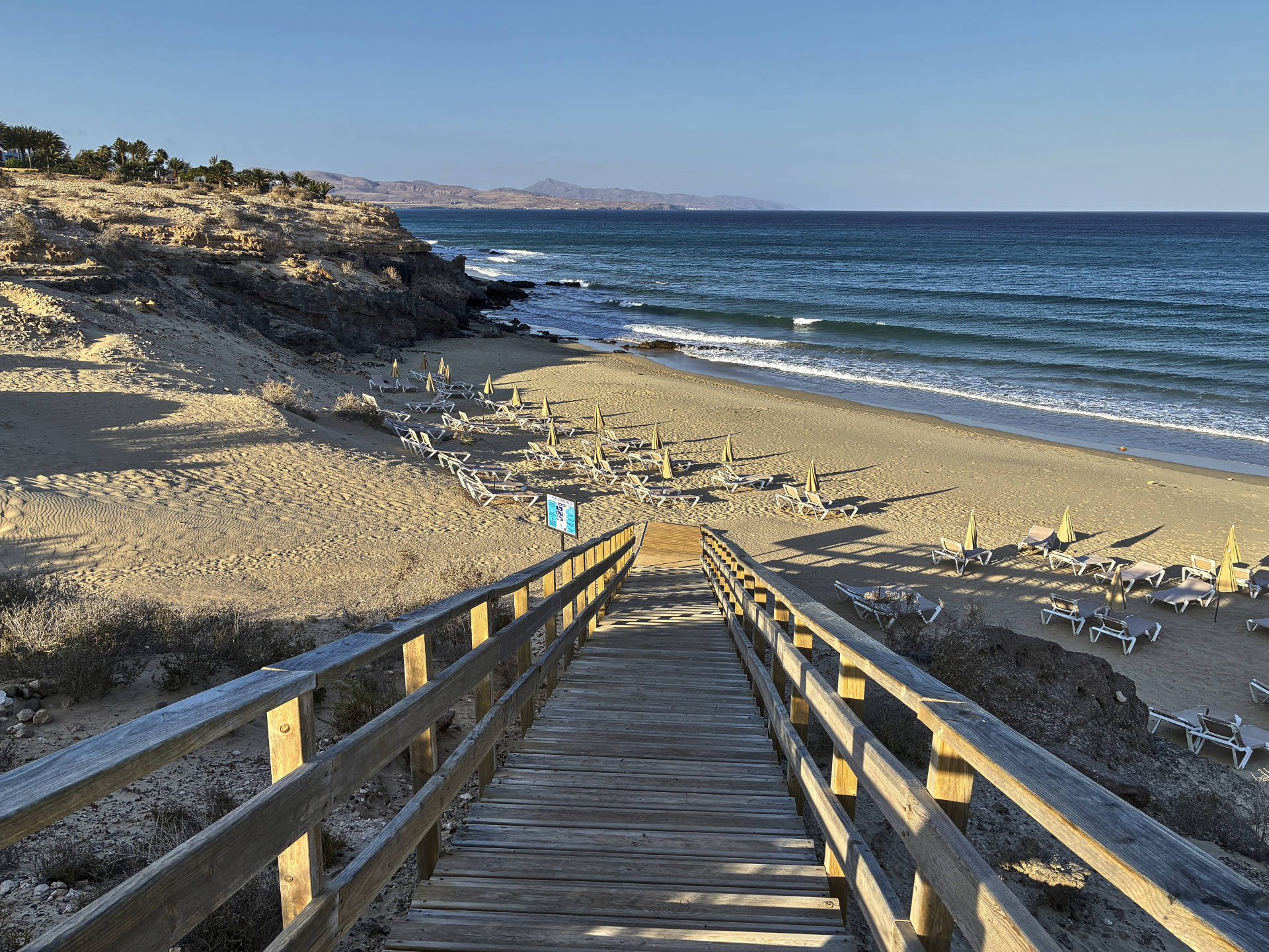 Fuerteventura – Playa de Jandía aka Playa Esmeralda im späten Abendlicht.