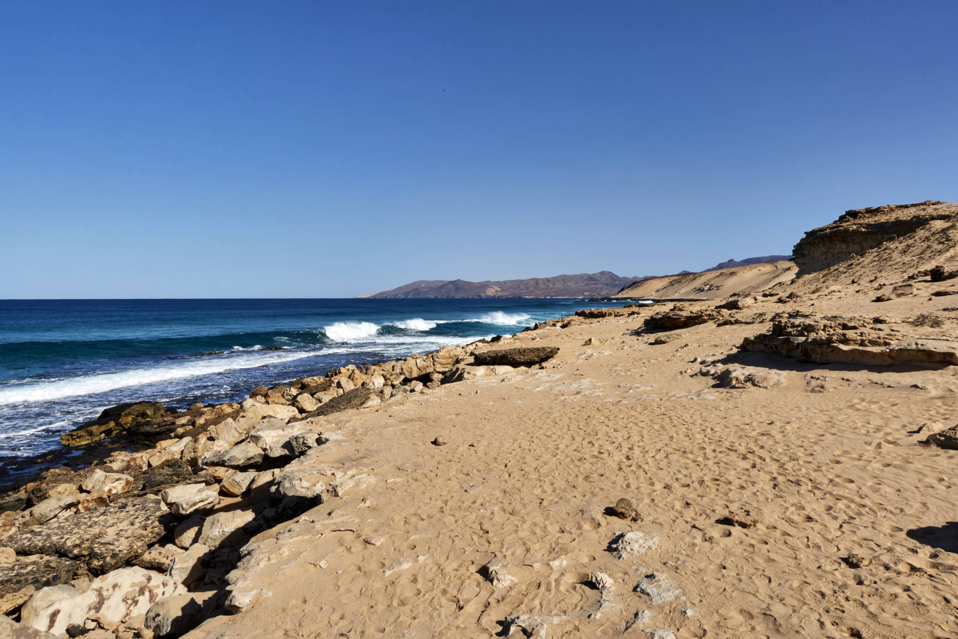 Die Küstenlinie bei Agua Liques Fuerteventura.