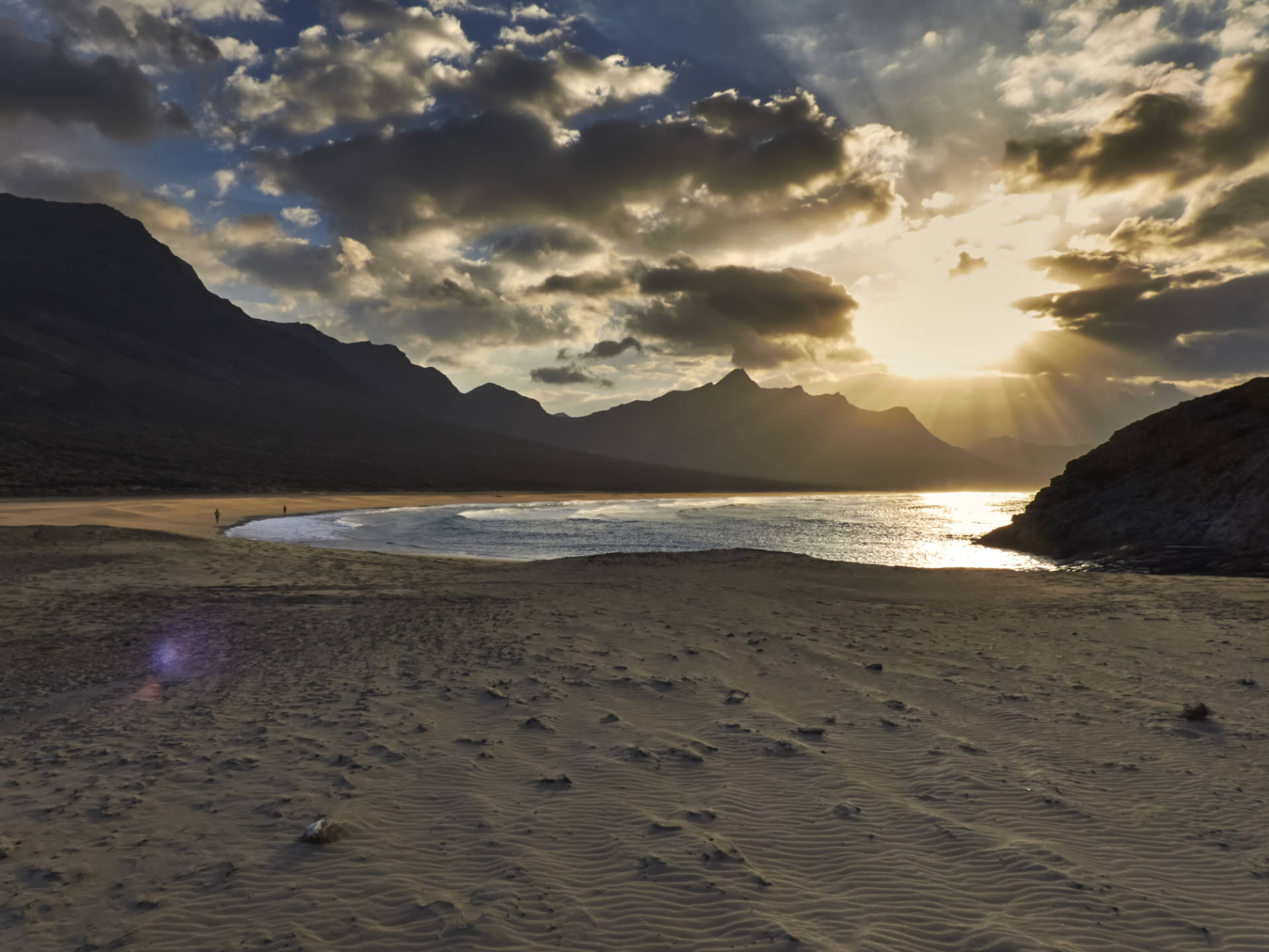 Sunset an der Islote de Cofete Jandía Fuerteventura.