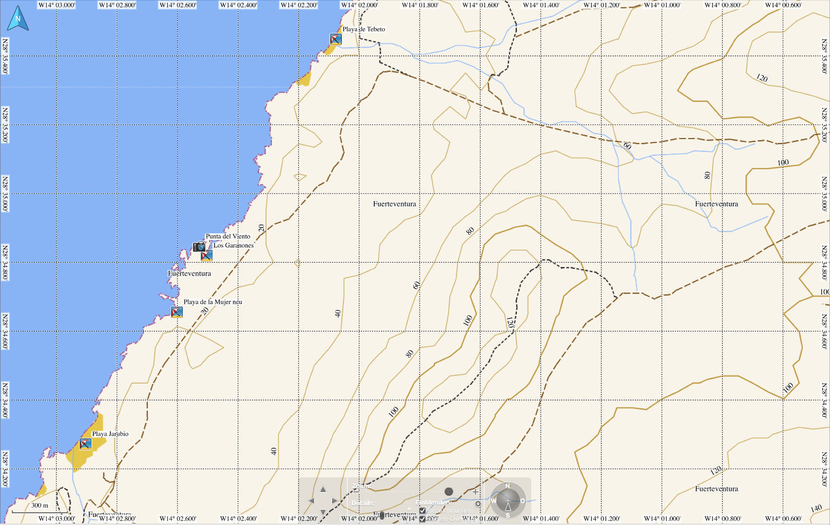 Strände Tindaya Fuerteventura.