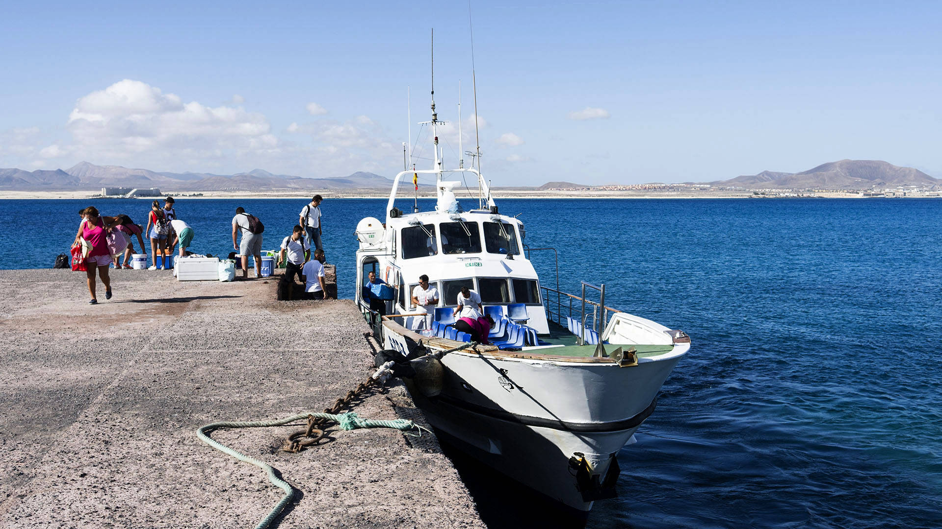 Die Fähre auf die Isla de Lobos.