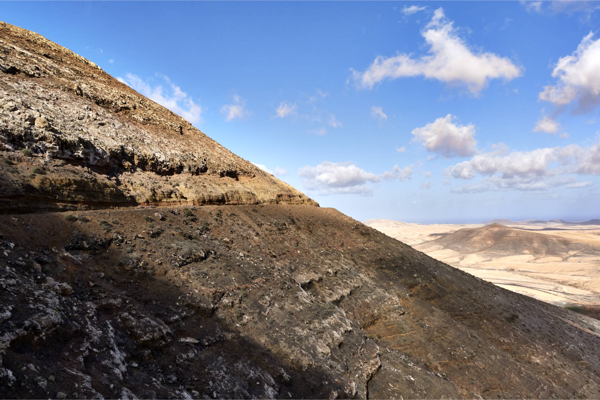 Das obere Drittel der Piste von Vallabrón zur Fuente de Tababair