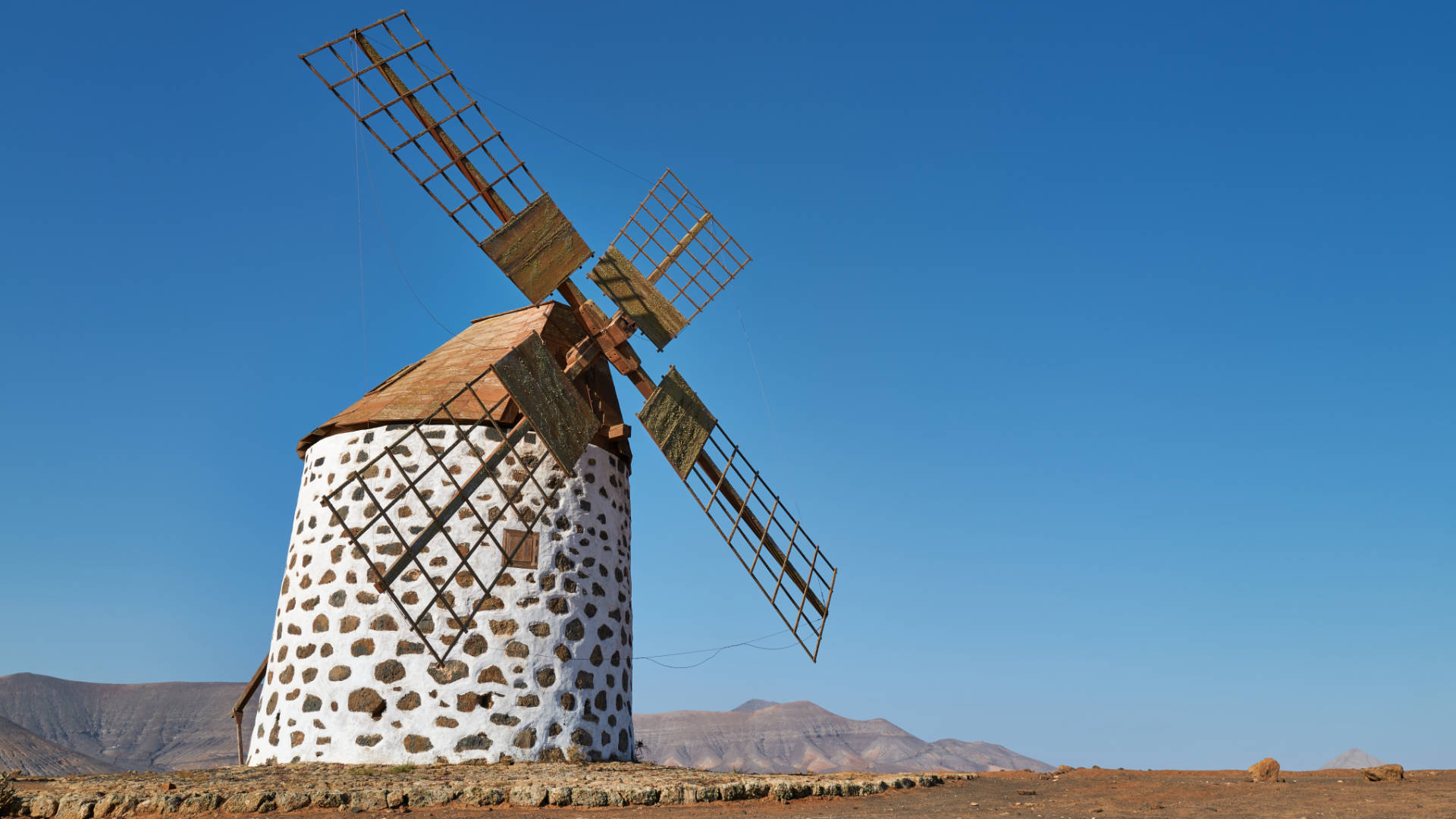 Windmühlen Villaverde Fuerteventura.