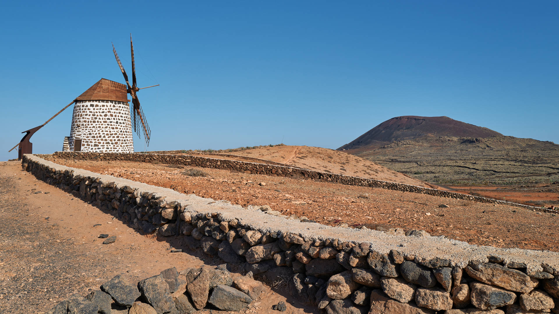 Windmühlen Villaverde Fuerteventura.