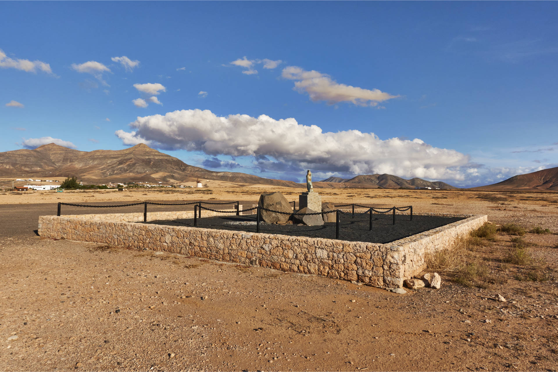 Flugfeld Tefía und das Fallschirmspringer Unglück Maxorata-72 Fuerteventura.