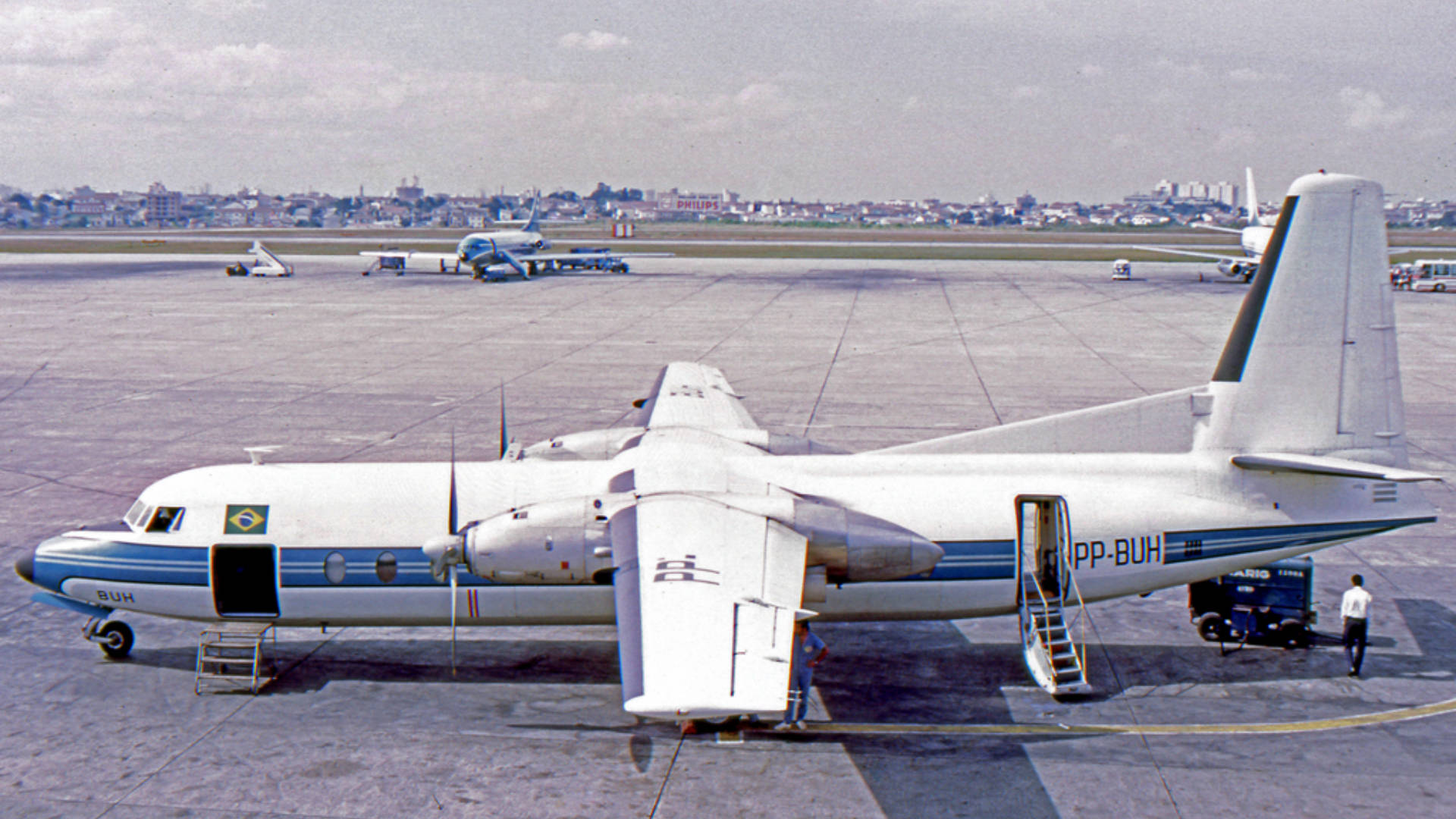 Eine F-27 aus dem Jahr 1972 auf dem Flughafen São Paulo-Congonhas.