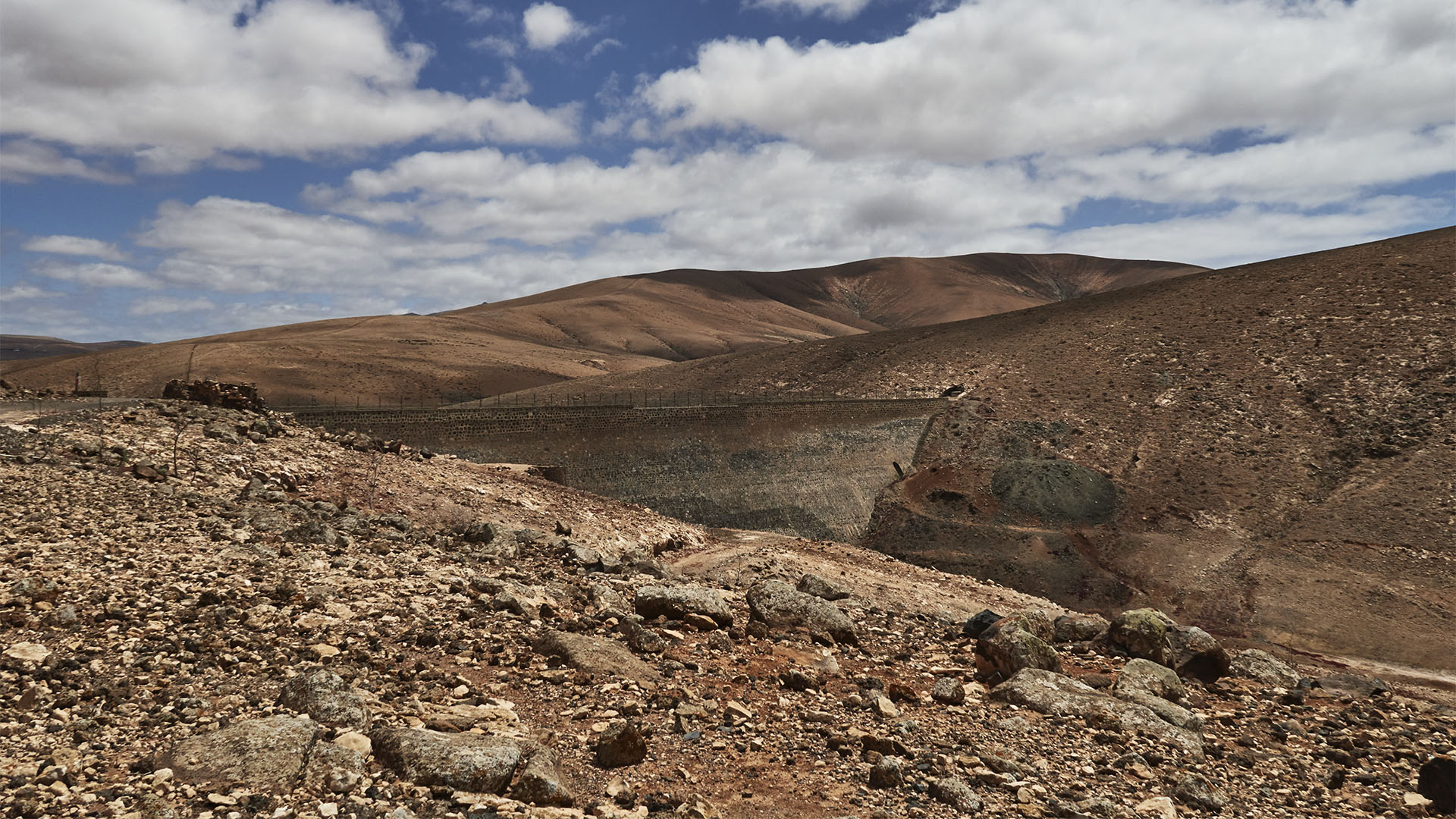 Der Staudamm Embalse de Los Molinos Fuerteventura.