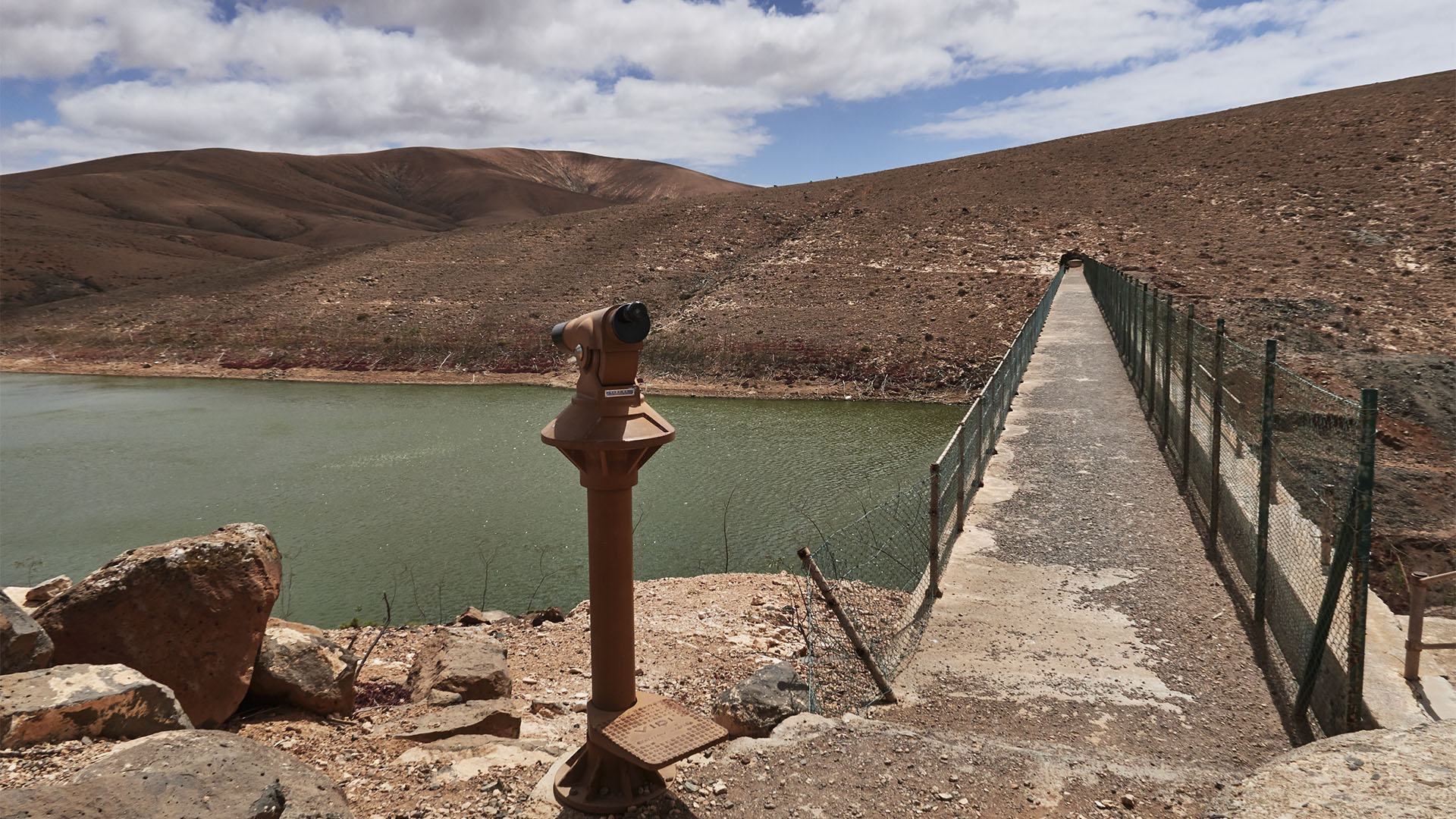 Der Staudamm Embalse de Los Molinos Fuerteventura.