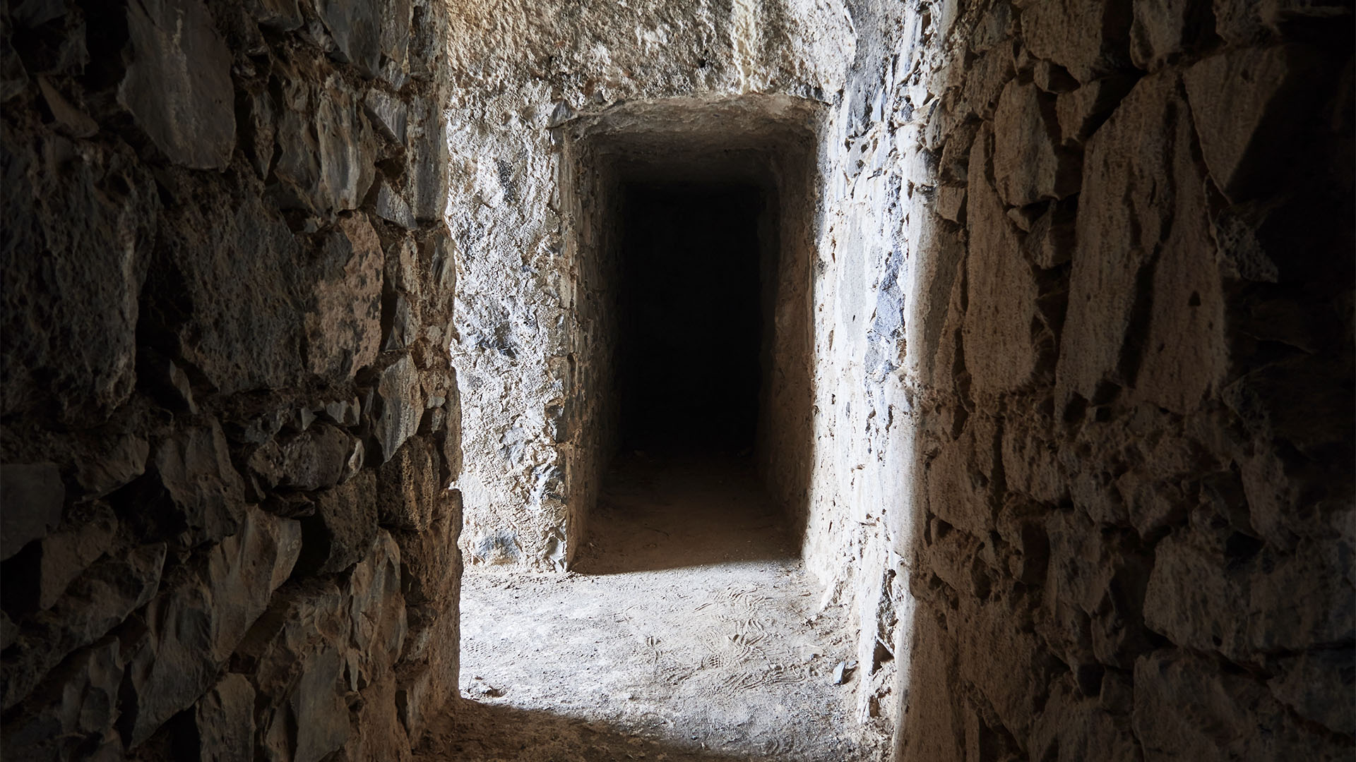 Der Inspektionsgang des Staudamms Embalse de Los Molinos Fuerteventura.